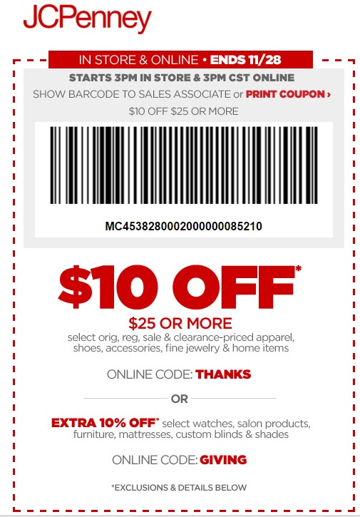 How to Use JCPenney Coupon Codes JCPenney Coupons Let Everyone Enjoy Huge Savings. Prepare for incoming savings! Now, you can enjoy our full range of coupons here at JCPenney! Whether you are planning on a shopping trip in-store or hunkering down for a therapeutic online shopping session, full access to JCPenney promo codes along with in-store coupons or online discounts can be found right here!